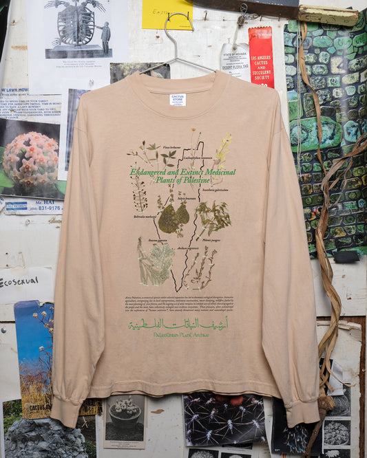 Fundraiser Shirt: Palestinian Plant Archive (Tan L/S)