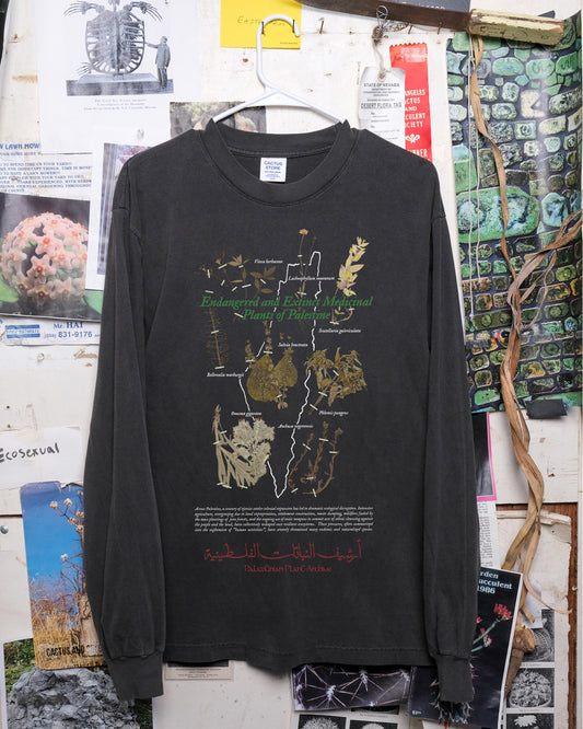Fundraiser Shirt: Palestinian Plant Archive (Black L/S)
