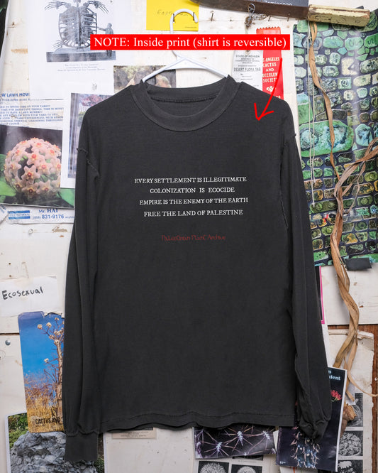 Fundraiser Shirt: Palestinian Plant Archive (Black L/S)