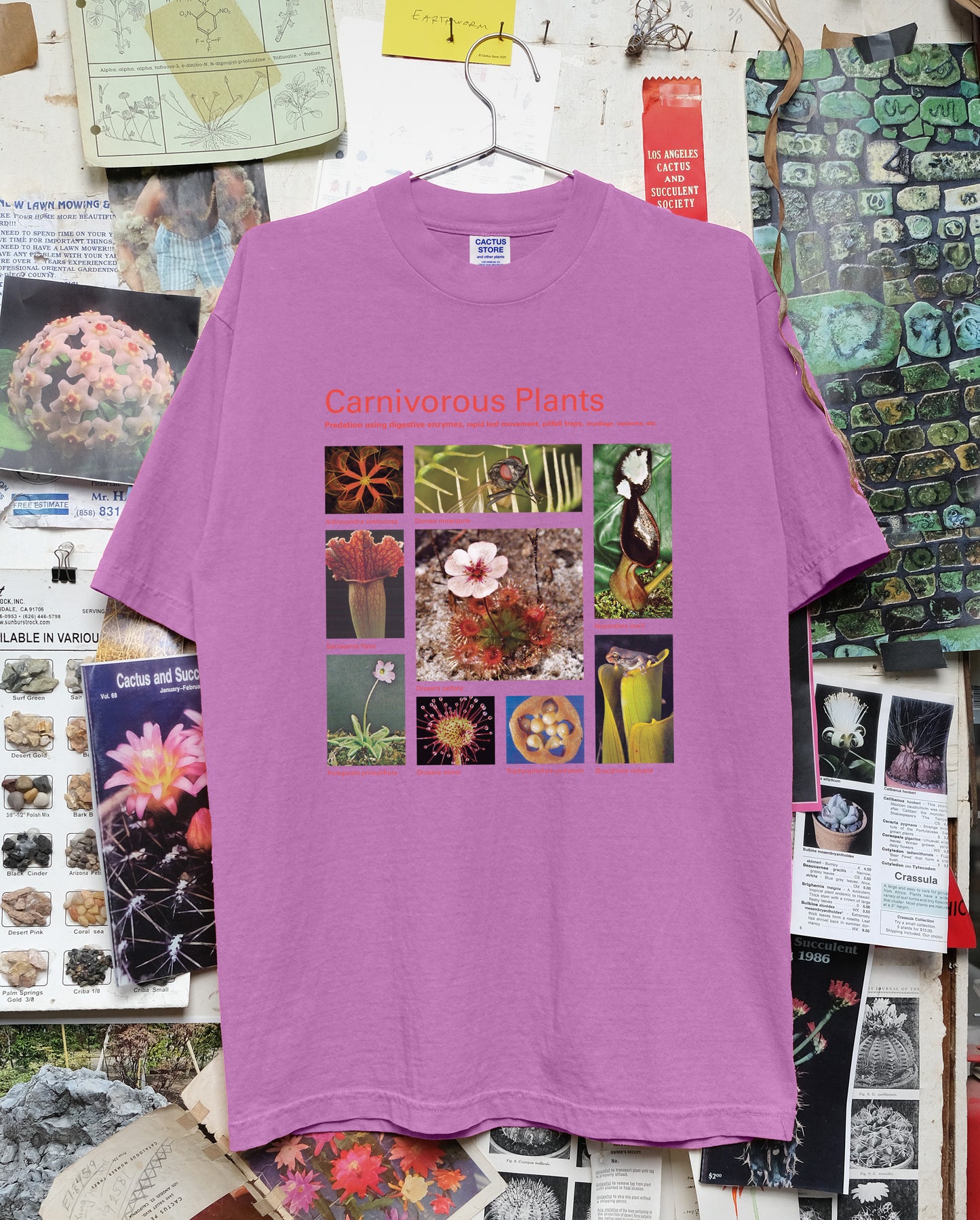 Taxa Shirt 16: Carnivorous Plants (Magenta)