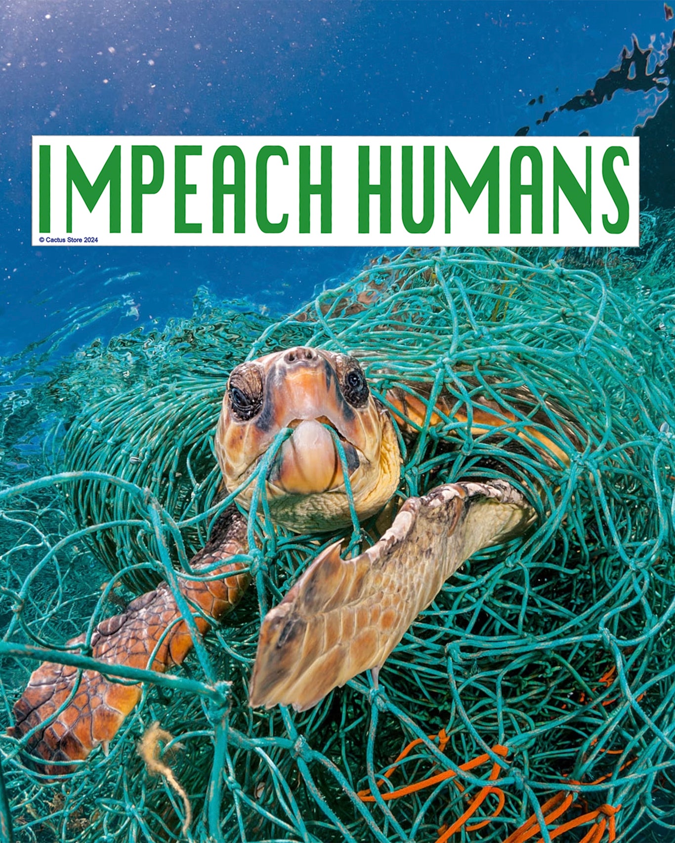 IMPEACH HUMANS Bumper Sticker