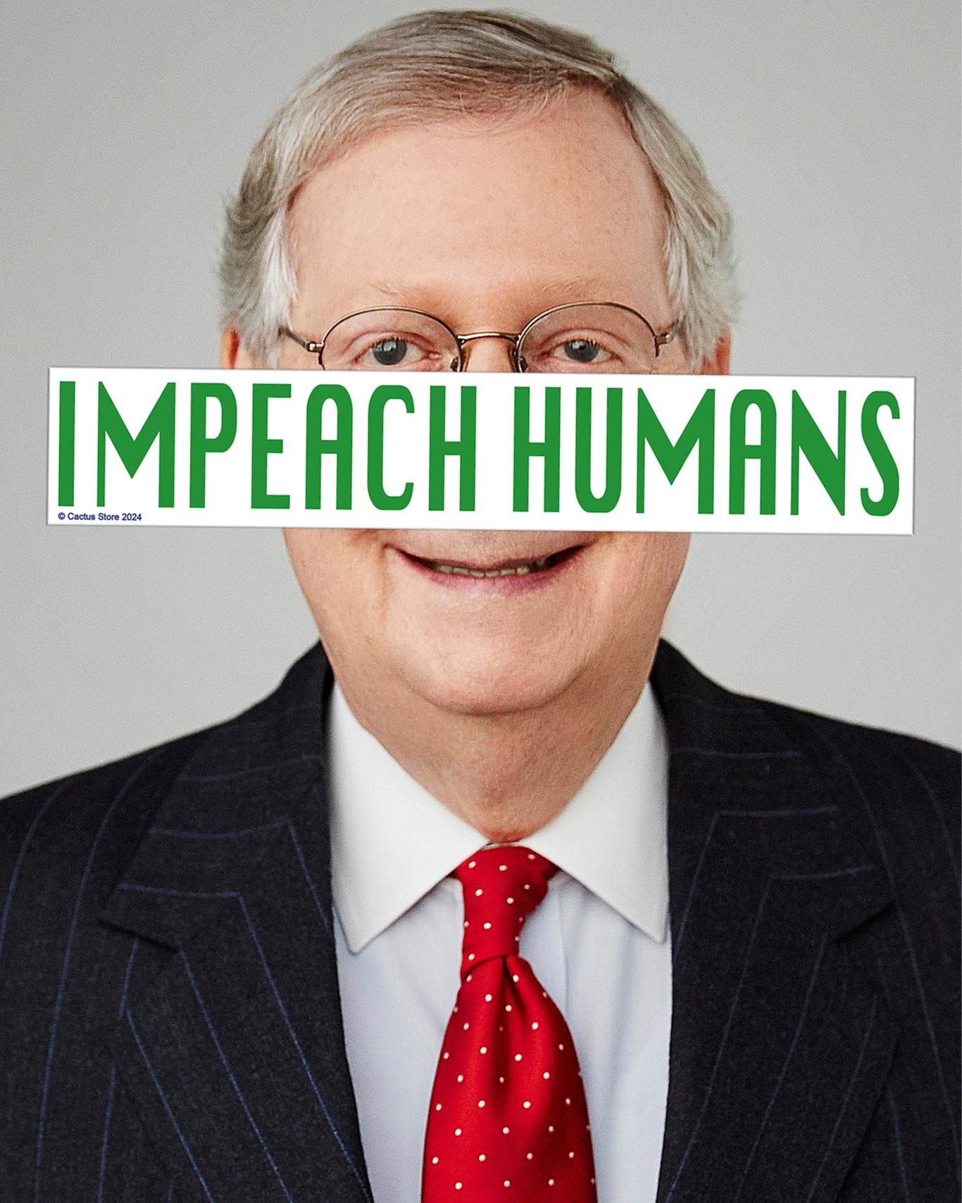 IMPEACH HUMANS Bumper Sticker