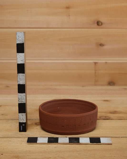 Patterned Shallow Pot