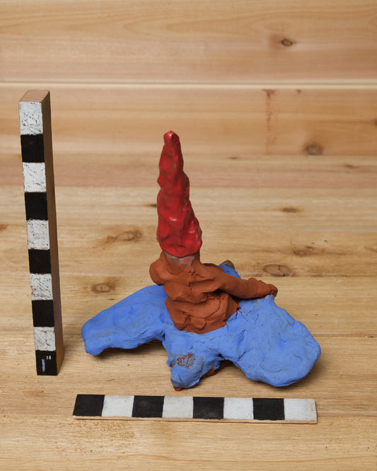 Gnome Flying on Blue Bird