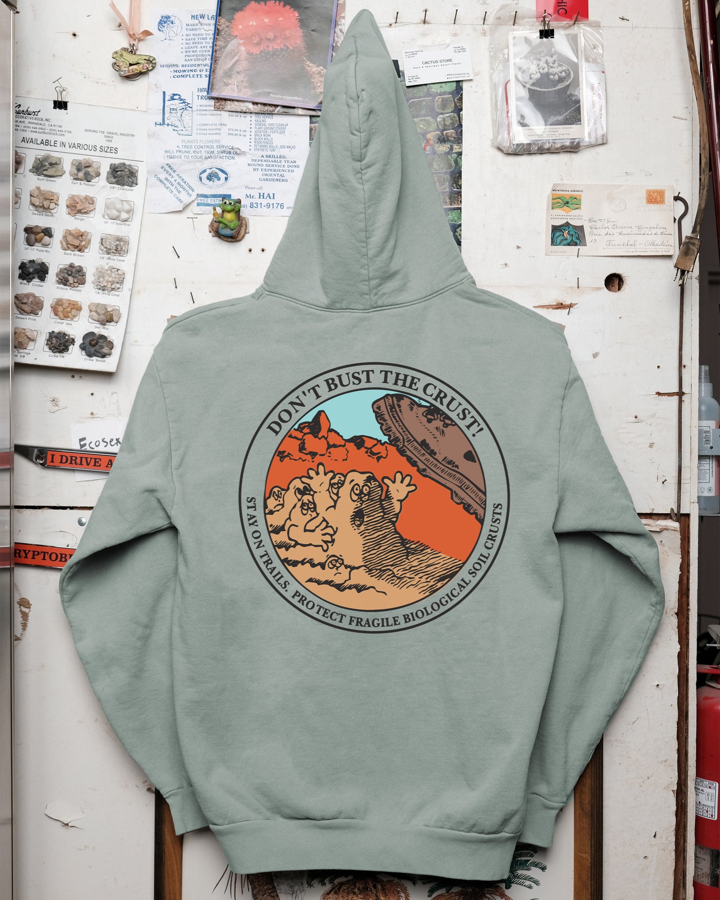 Don't Bust the Crust! Hooded Sweatshirt (Sage)