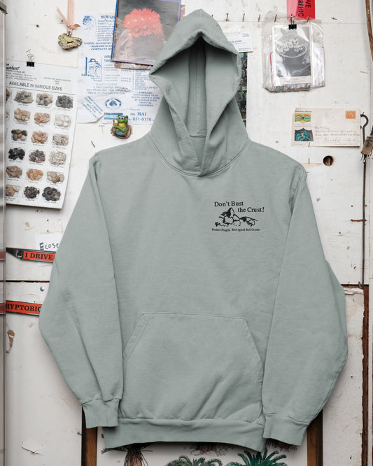 Don't Bust the Crust! Hooded Sweatshirt (Sage)