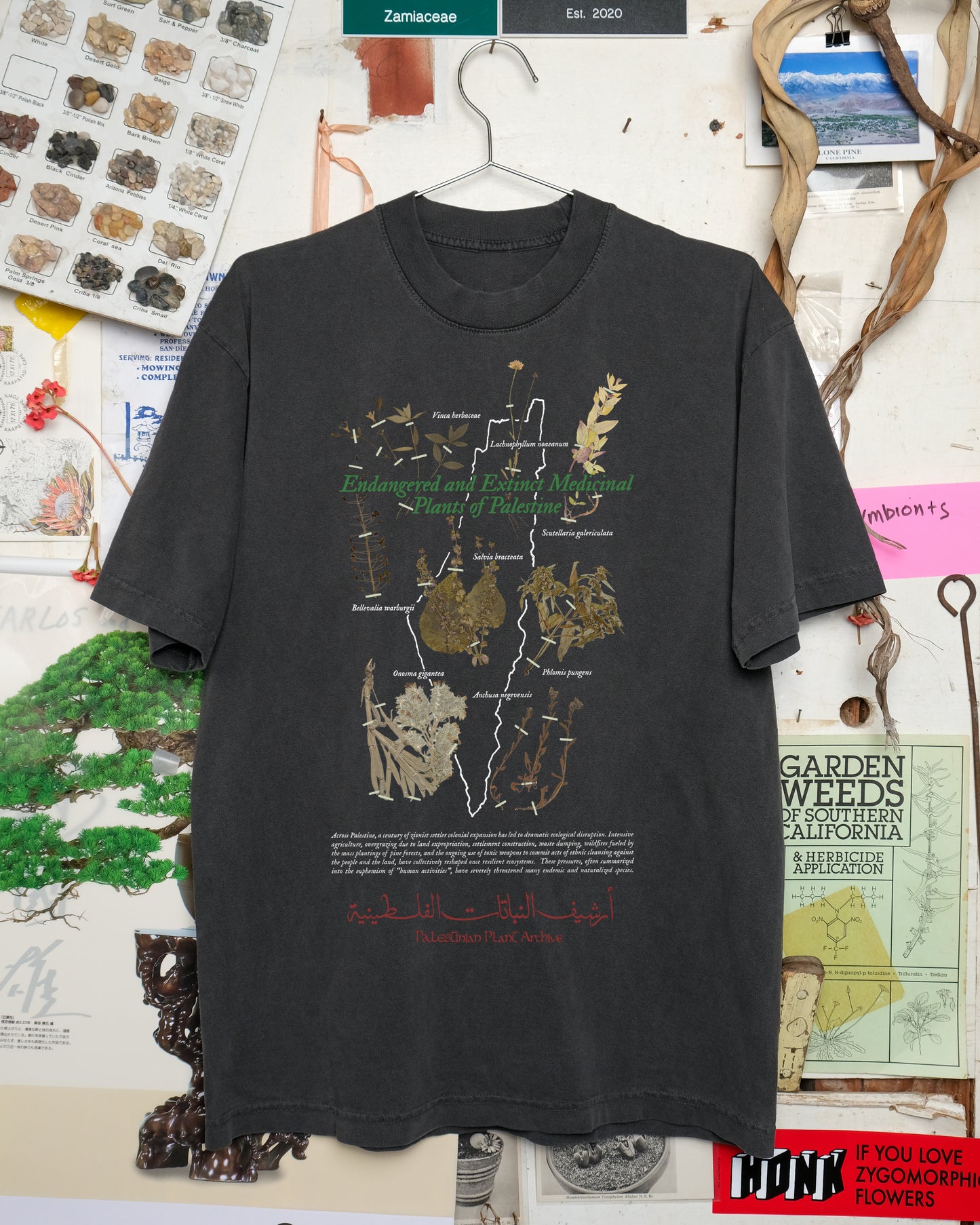 Fundraiser Shirt: Palestinian Plant Archive (Black S/S)
