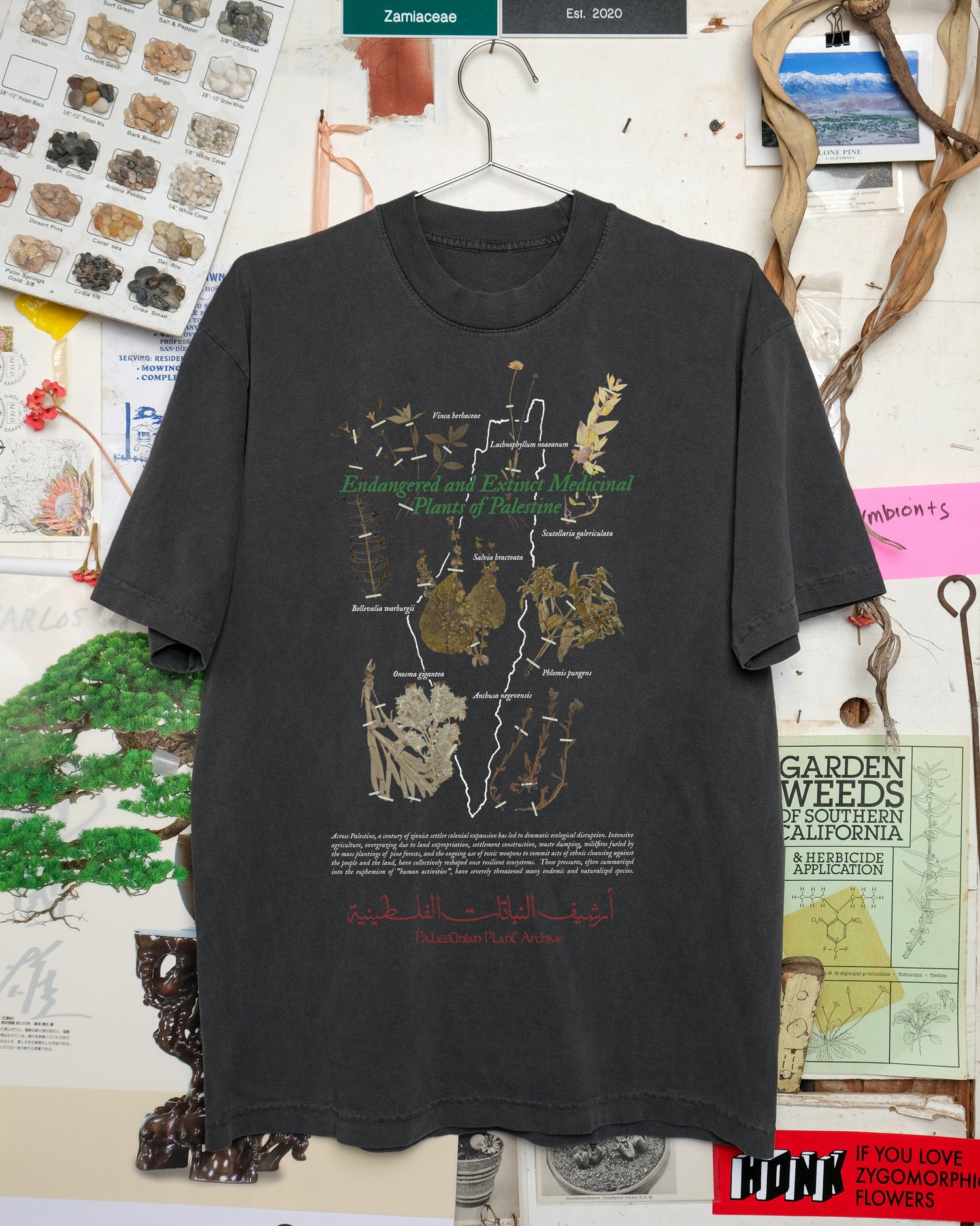 Fundraiser Shirt: Palestinian Plant Archive (Black S/S)