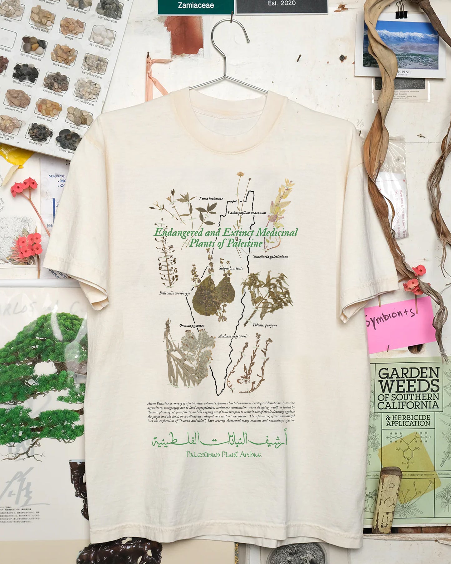 Fundraiser Shirt: Palestinian Plant Archive (White S/S)