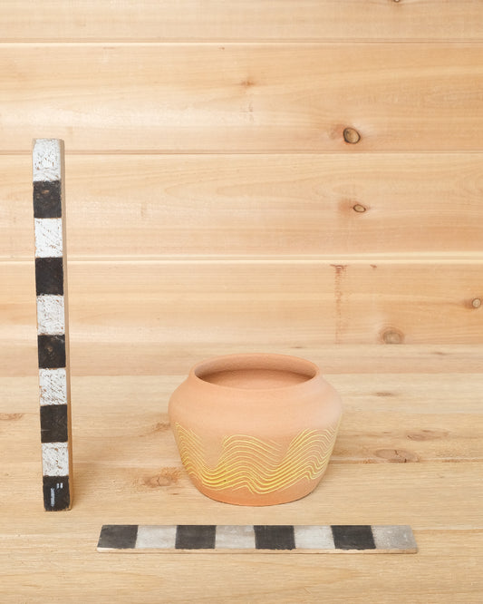 Yellow Underglaze on Terra Cotta