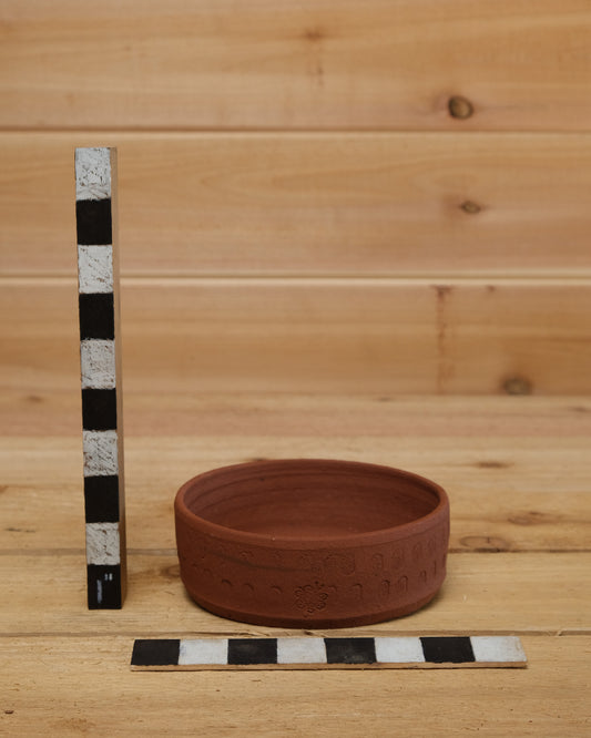 Patterned Shallow Pot