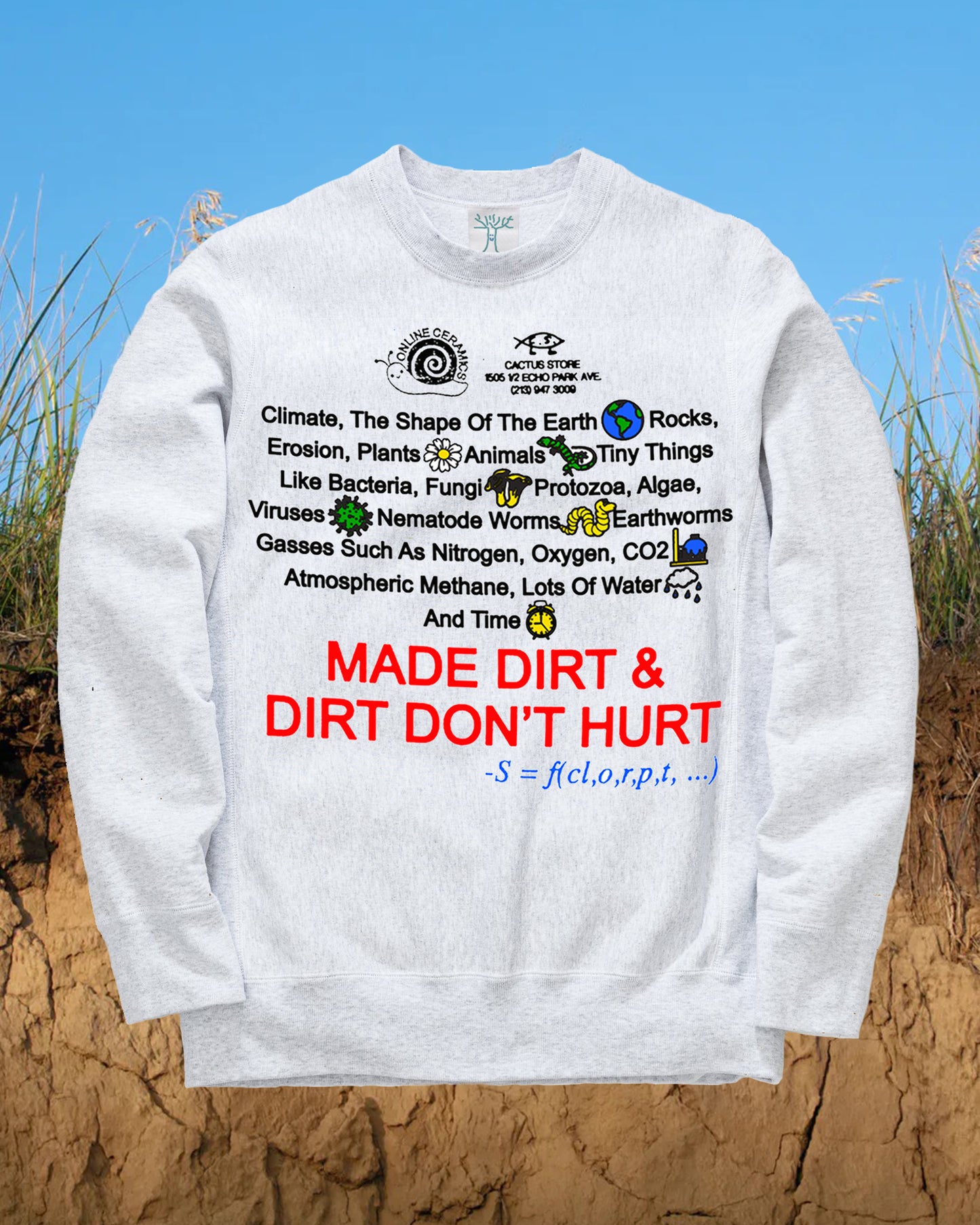 Online Ceramics & Cactus Store Dirt Crewneck